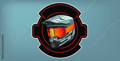 Enduro helmet logo design images to make it easier to apply to various tasks