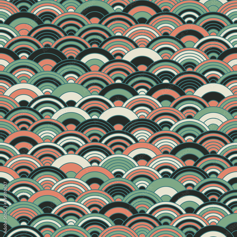 Chinese cloud or river seamless pattern vector. Traditional Asian background witrh abstract design. Chinese cloud or river seamless pattern vector. Traditional Asian background witrh abstract design.