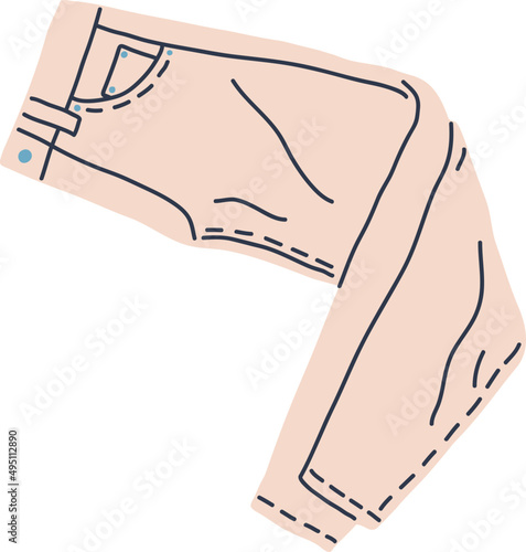 Denim Jeans Cartoon Illustration