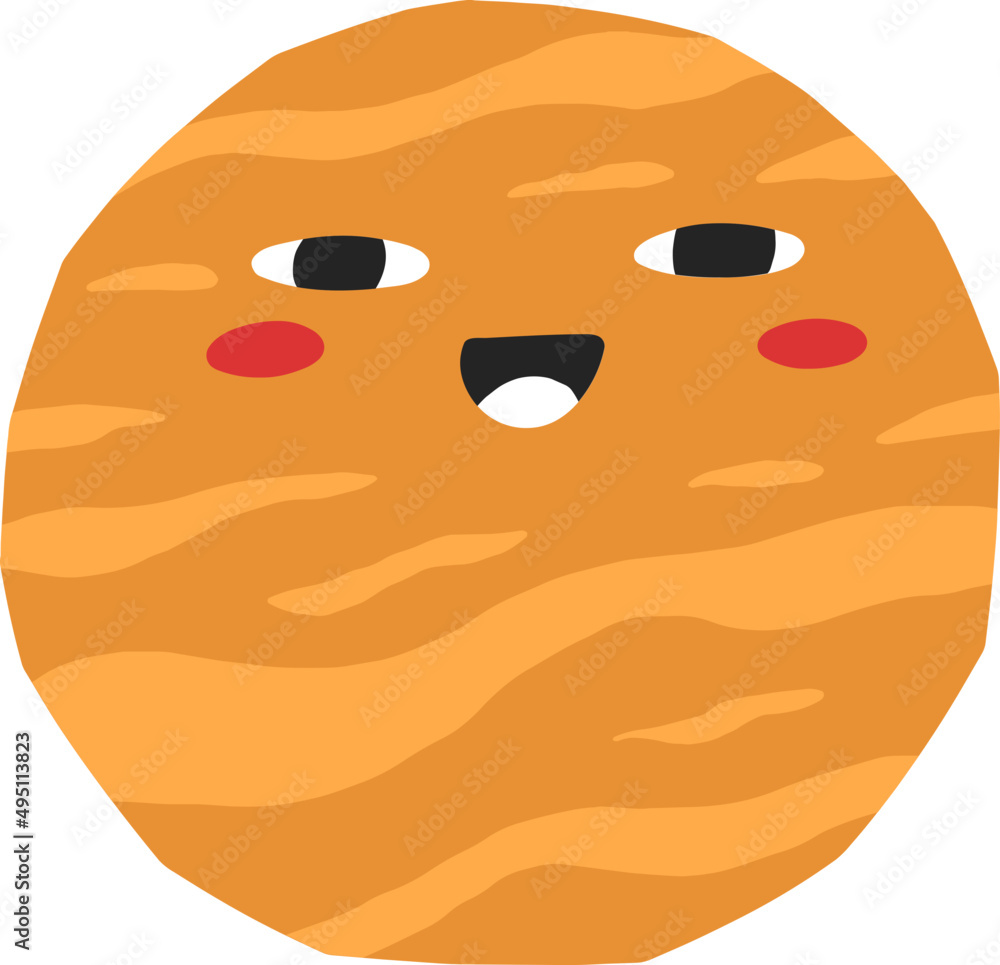 Cute Planet Childish Cartoon Illustration Cute Planet Childish Cartoon Illustration