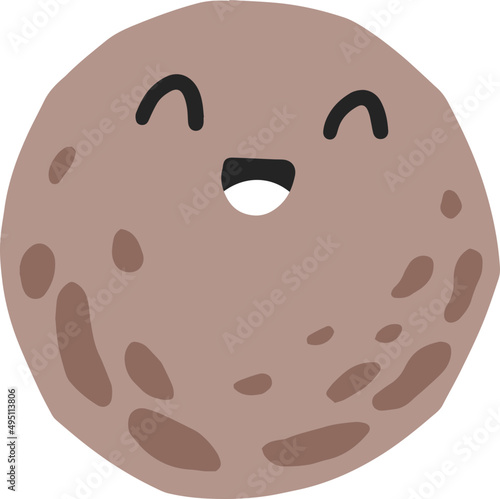 Cute Planet Childish Cartoon Illustration