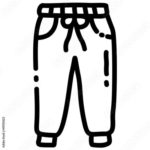 handdrawn sweatpants icon