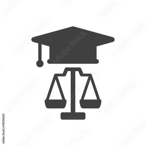 Law degree icon -law education icon