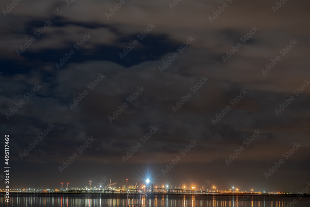 Tunis Lake by night Tunis Lake by night
