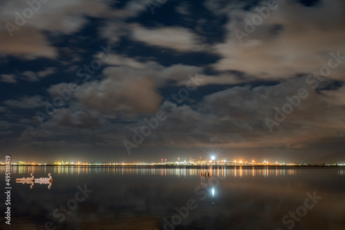 Tunis Lake by night 