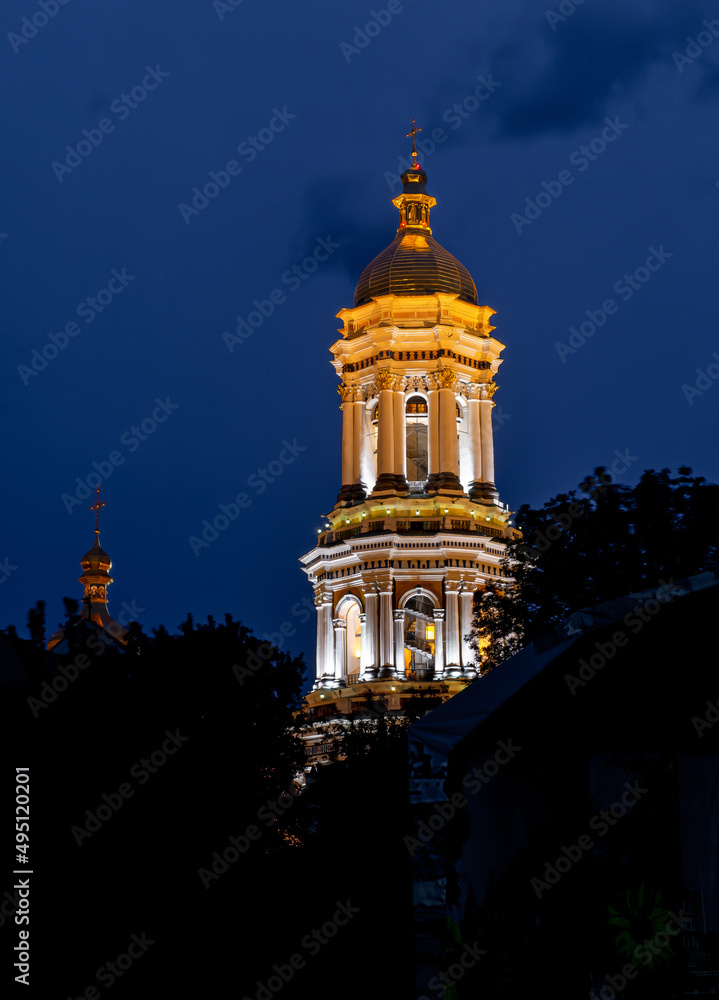 The Great Lavra Bell Tower,the Great Belfry of ancient cave monastery of Kyiv Pechersk Lavra in Kyiv, Ukraine. The Great Lavra Bell Tower,the Great Belfry of ancient cave monastery of Kyiv Pechersk Lavra in Kyiv, Ukraine.