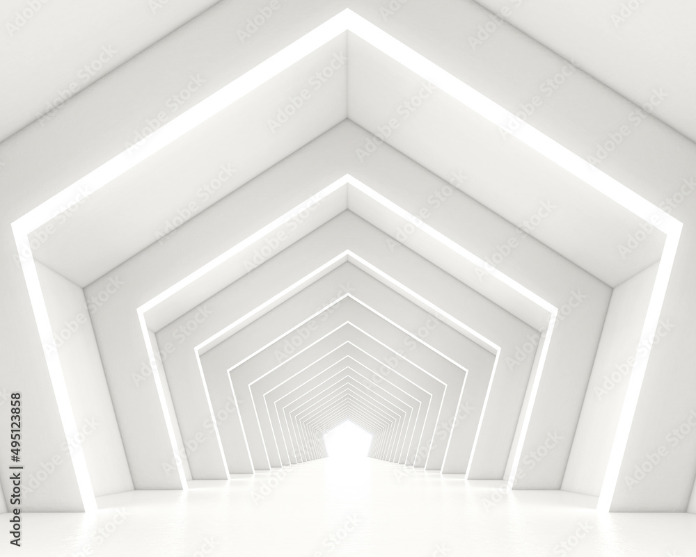 Futuristic sci-fi minimalist empty room with product presentation. 3d rendering Futuristic sci-fi minimalist empty room with product presentation. 3d rendering