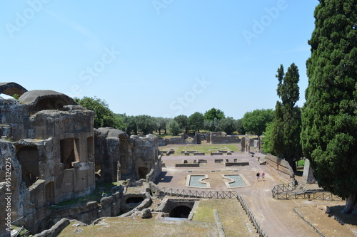 The ruins of Villa Adriana  Tivoli Italy 
