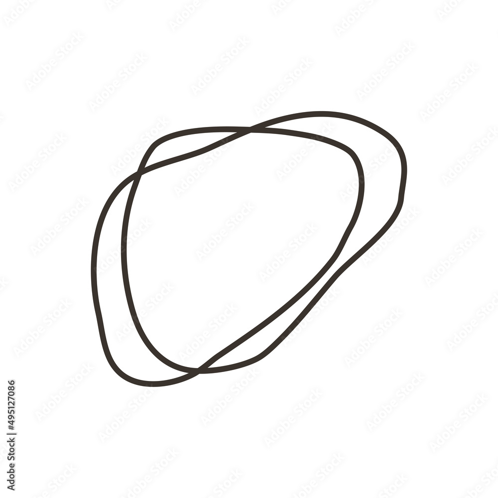 Abstract organic shape curled lines incorrect natural texture. Vector element isolated on a white background packaging branding Abstract organic shape curled lines incorrect natural texture. Vector element isolated on a white background packaging branding
