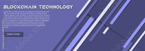 Blockchain technology concept, cryptocurrency. Working with tokens on the Internet, security. Futuristic background with elements in techno style microchips. Design banner template for web. Copyspace.
