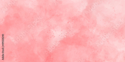 Light pink abstract watercolor background with paper texture. abstract watercolor painting. Pink watercolor ombre leaks and splashes texture on white watercolor paper background.   © Creative Design