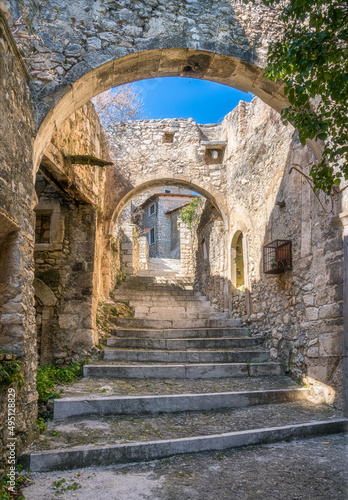 Navelli in spring season  beautiful village in the province of L Aquila  in the Abruzzo region of central Italy.