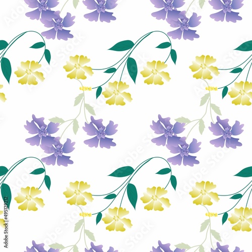 Seamless Pattern With Floral Motifs able to print for cloths, tablecloths, blanket, shirts, dresses, posters, papers. © GalanAbdi (93)