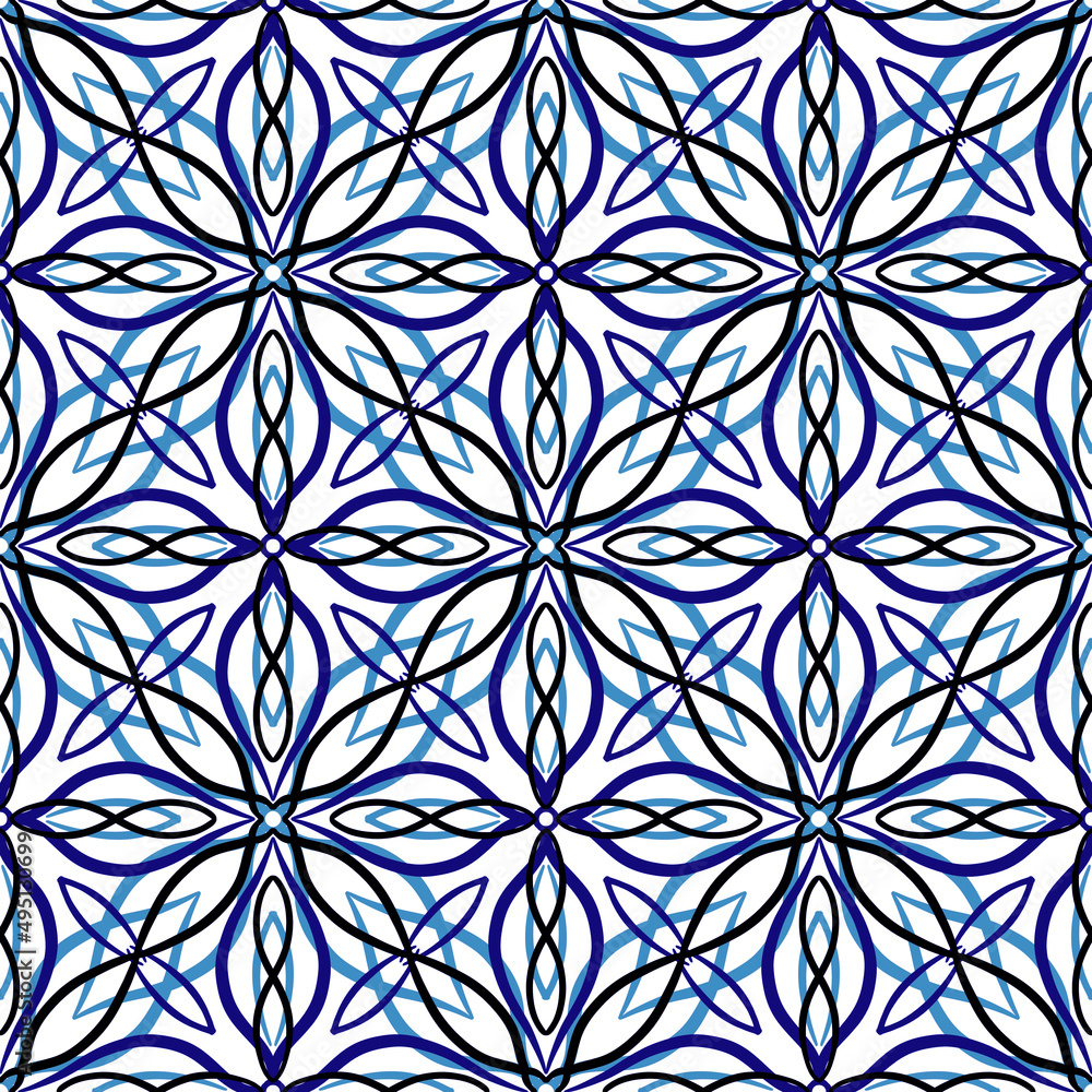 Abstract seamless pattern with mosaic motif tile ornamental lace ornament. Texture for print, fabric, textile, wallpaper. Abstract seamless pattern with mosaic motif tile ornamental lace ornament. Texture for print, fabric, textile, wallpaper.