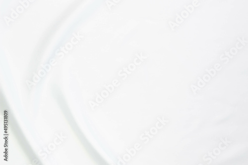 white fabric texture background,crumpled white cloth background. © Copteranansak
