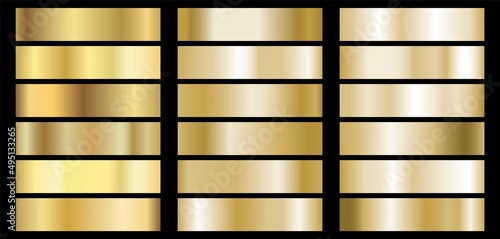 Golden metal texture. Gold silver steel gradient. Chrome plate.