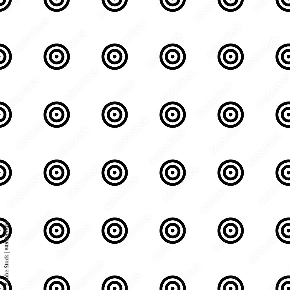 Vector illustration. Geometric seamless pattern. Solid dots and rhombus-shaped linear circles. Spotted black and white background. Simple black and white abstract pattern. Vector illustration. Geometric seamless pattern. Solid dots and rhombus-shaped linear circles. Spotted black and white background. Simple black and white abstract pattern.