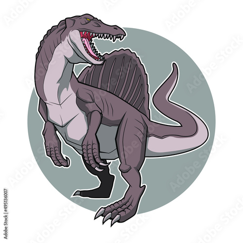 spinosaur vector illustration design good for t-shirt