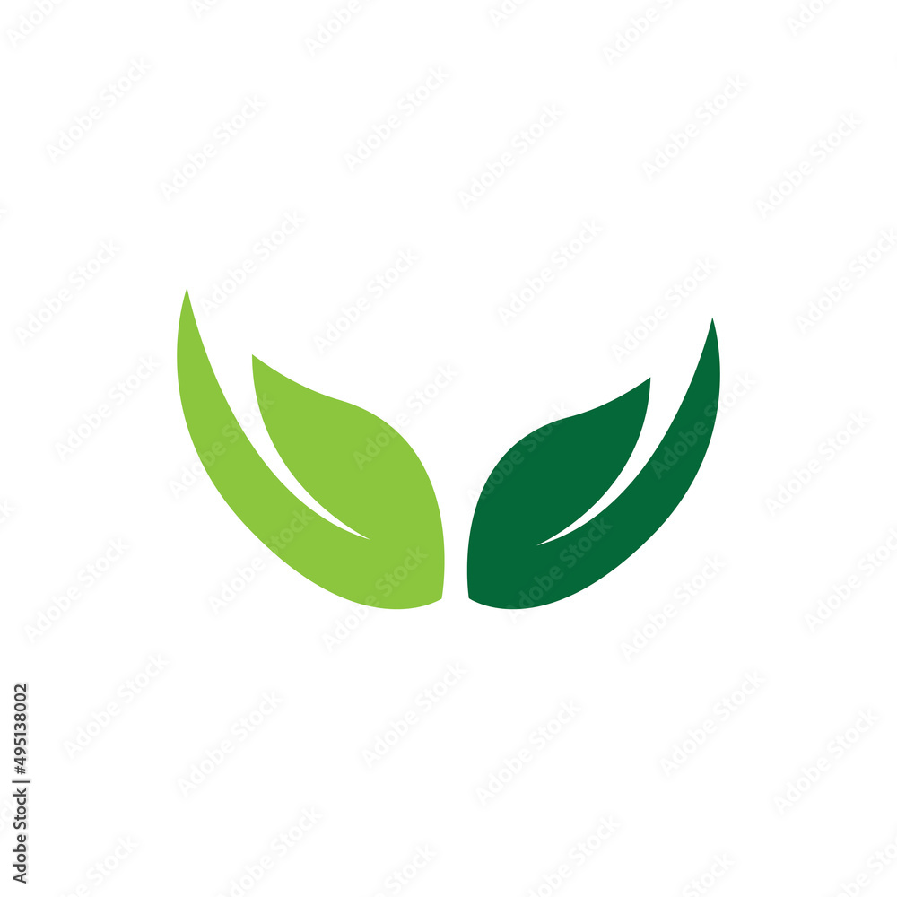 leaf logo vector template symbol and design icon