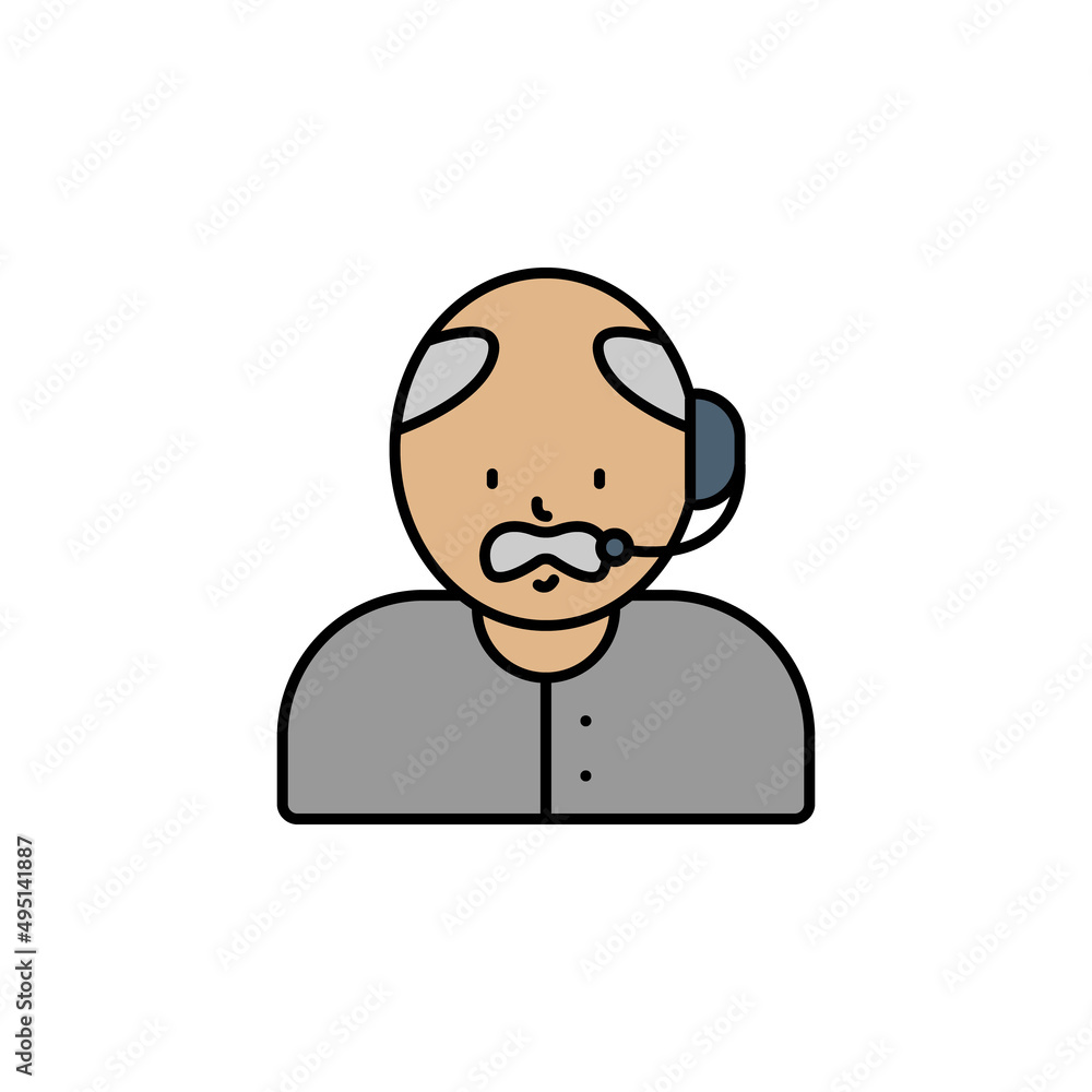 call center, avatar line icon. Elements of call centre illustration icon. Premium quality graphic design icon. Can be used for web, logo, mobile app, UI, UX call center, avatar line icon. Elements of call centre illustration icon. Premium quality graphic design icon. Can be used for web, logo, mobile app, UI, UX