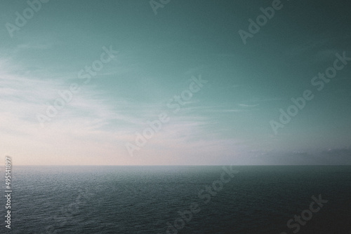 sunset on the sea horizon without things pure ocean sea © Domonkos