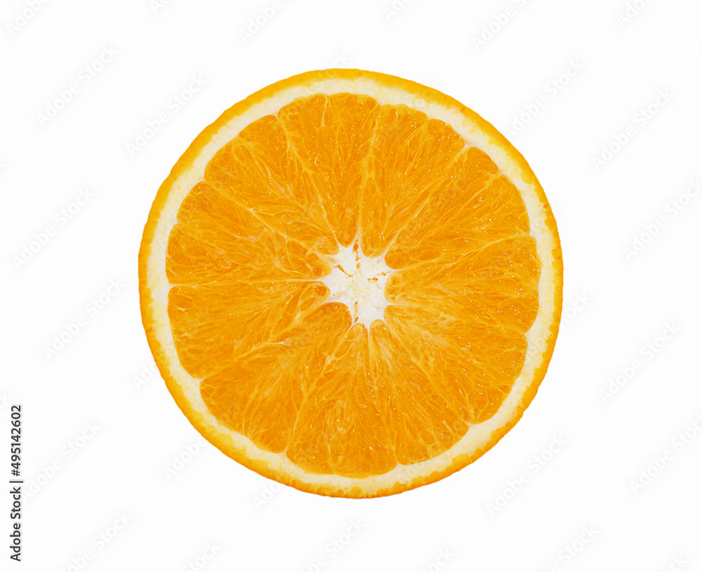 cut orange isolated on white background cut orange isolated on white background