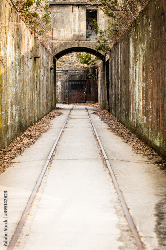 Obraz premium abandoned military buildings