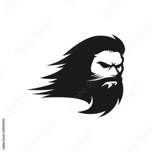 zeus head vector design for logo icon