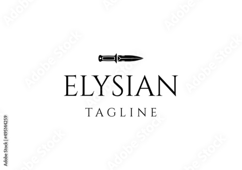 dagger logo design. logo template