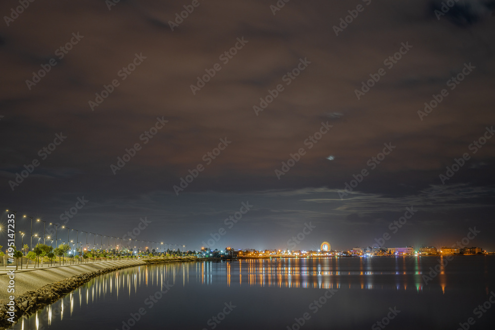 Tunis Lake by night Tunis Lake by night