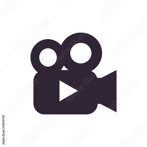 wideo, kamera filmowa, film - ikona wektorowa