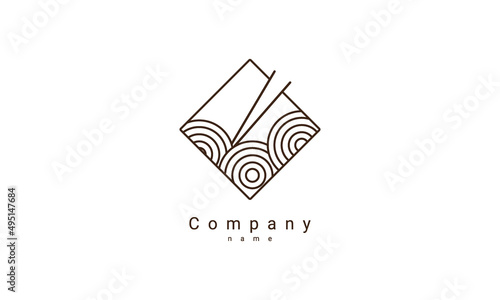 Noodle logo template, restaurant, shop, business
