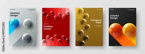 Canvas-taulu Premium booklet A4 design vector illustration composition