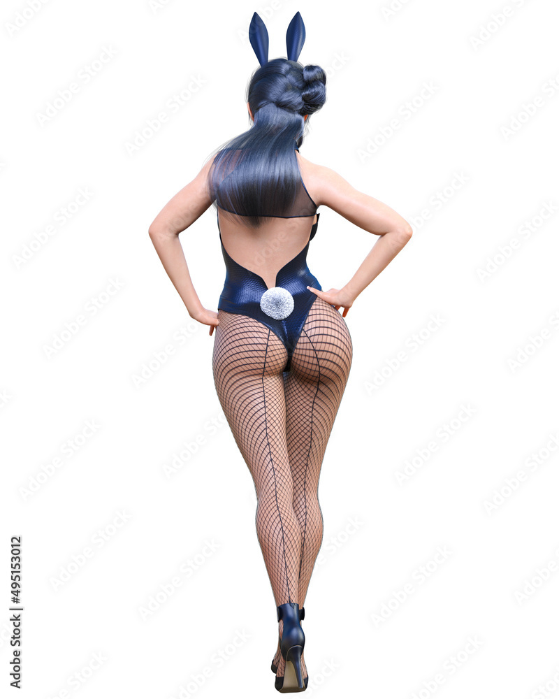 Bunny Girl.Sexy woman long legs. Swimsuit corset and shoes. Bunny Girl.Sexy woman long legs. Swimsuit corset and shoes.