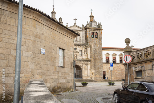 Travessa da Misericordia street with the Cathedral of Santa Maria in the center, Viseu, province of Beira Alta, Portugal