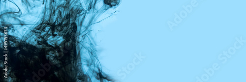 Smoky effect ink in water black and white photo