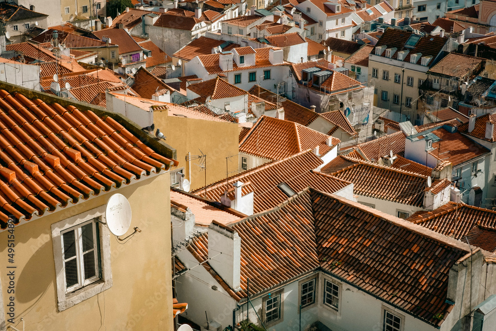roofs in Lisboa, Portugal