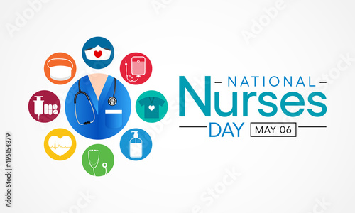 National Nurses day is observed in United states on 6th May of each year, to mark the contributions that nurses make to society. Vector illustration