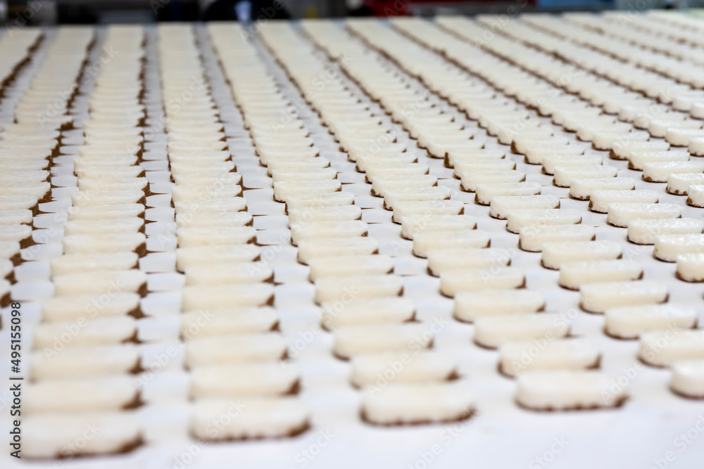 Fototapeta premium Production of chocolate bars. Confectionery factory.