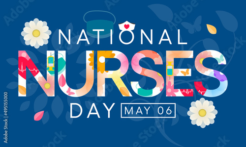 National Nurses day is observed in United states on 6th May of each year, to mark the contributions that nurses make to society. Vector illustration