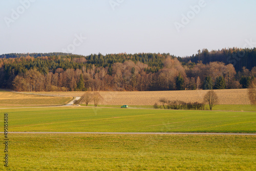 German countryside on a sunny spring day in Birkach, Bavaria (Germany)	 photo