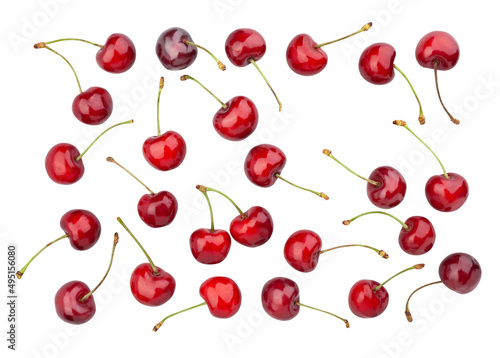cherry path isolated on white