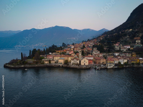 Landscape of Torno a village on Lake Como