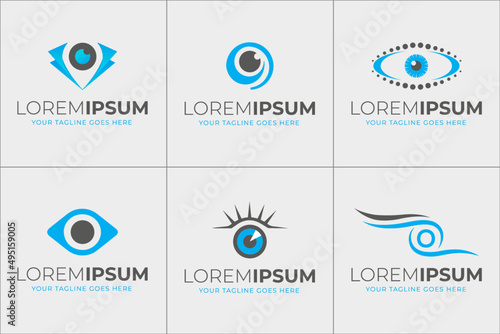 Best eye logo vector image set