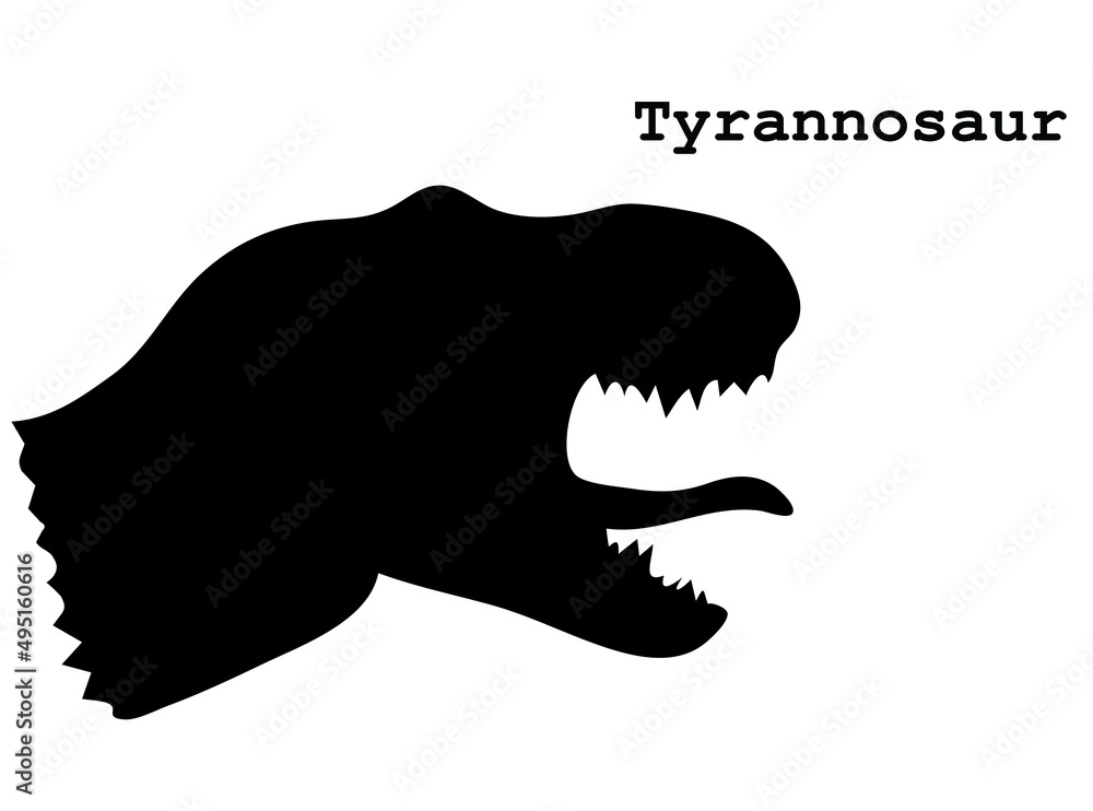 vector silhouette of tyrannosaur head vector silhouette of tyrannosaur head