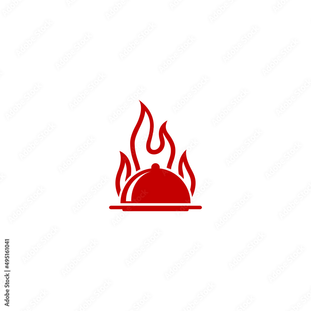 food and fire menu tray vector illustration. hot food or spicy food icon. logo for restaurants, cafes and other places to eat food and fire menu tray vector illustration. hot food or spicy food icon. logo for restaurants, cafes and other places to eat