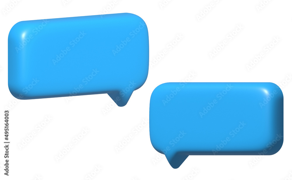 Isolated 3d message or speech bubbles on white background Isolated 3d message or speech bubbles on white background