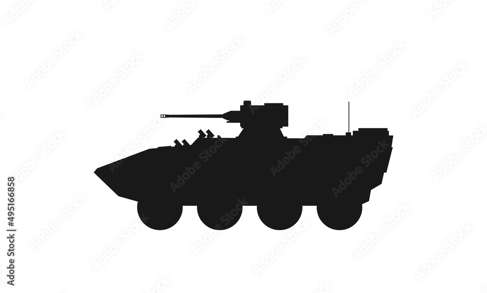Fototapeta premium Pandur 2 armoured personnel carrier icon. military and army symbol. isolated vector image