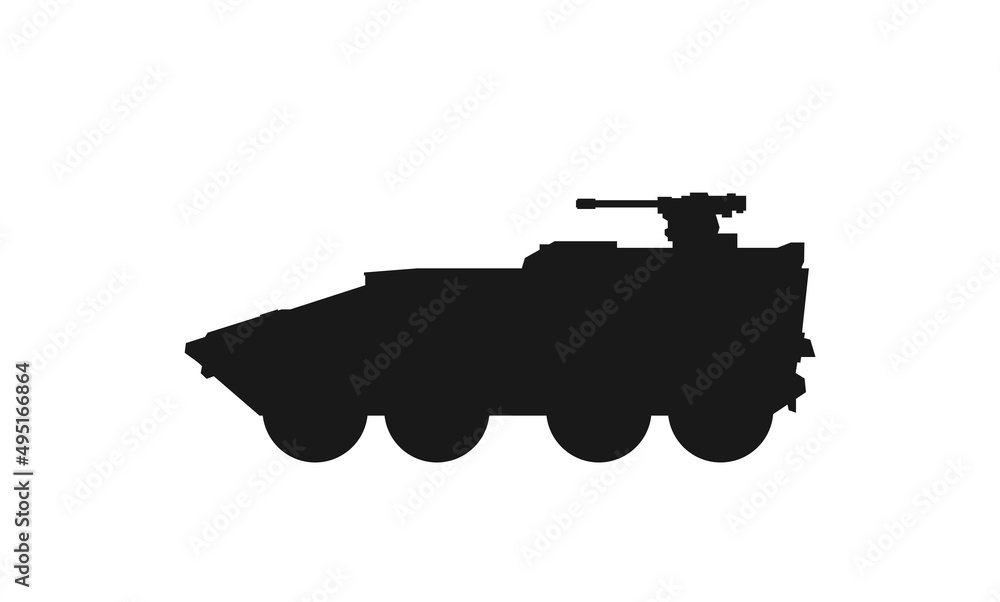 boxer armoured fighting vehicle icon. war, military and weapon symbol. isolated vector image