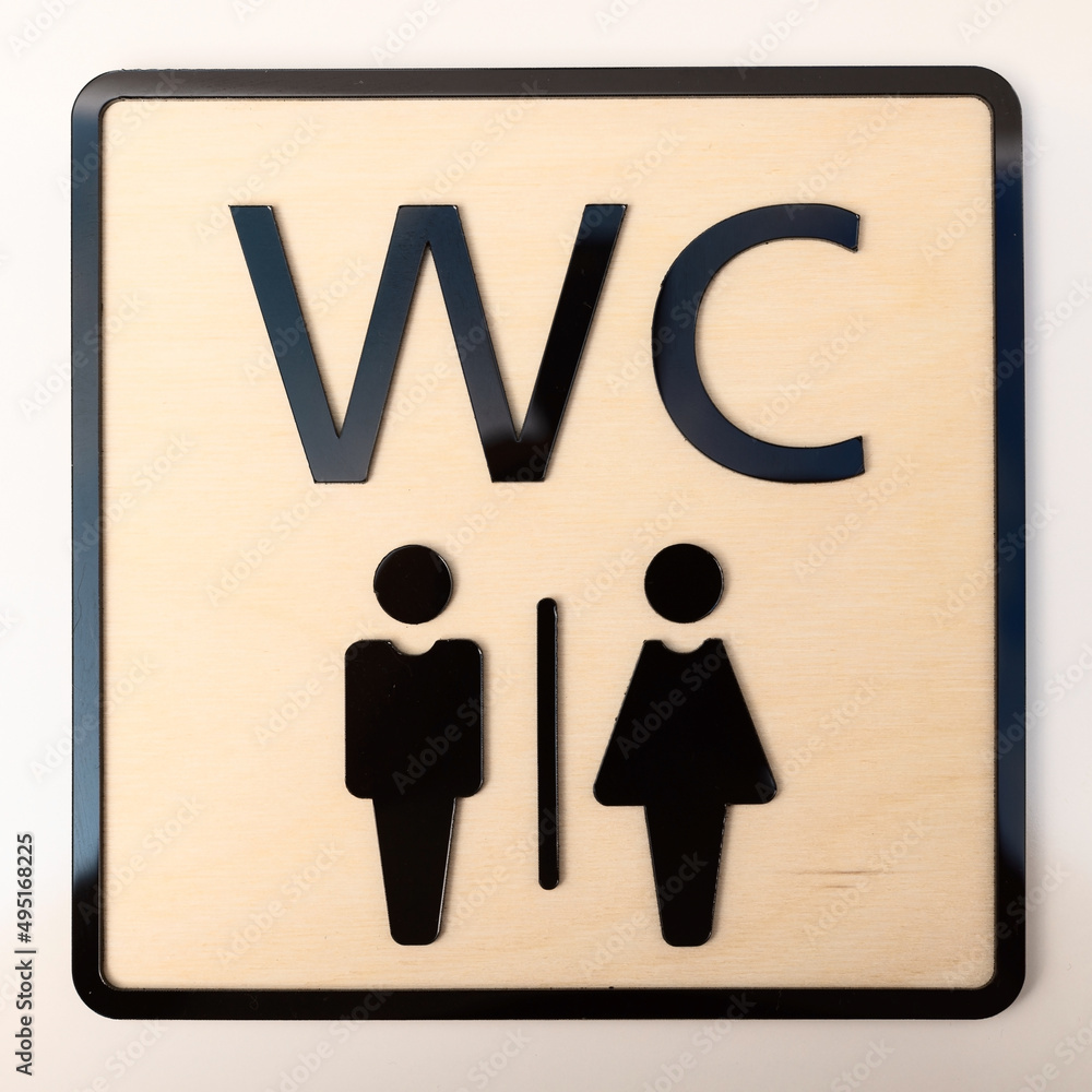 Men women toilet wc restroom wooden sign Men women toilet wc restroom wooden sign